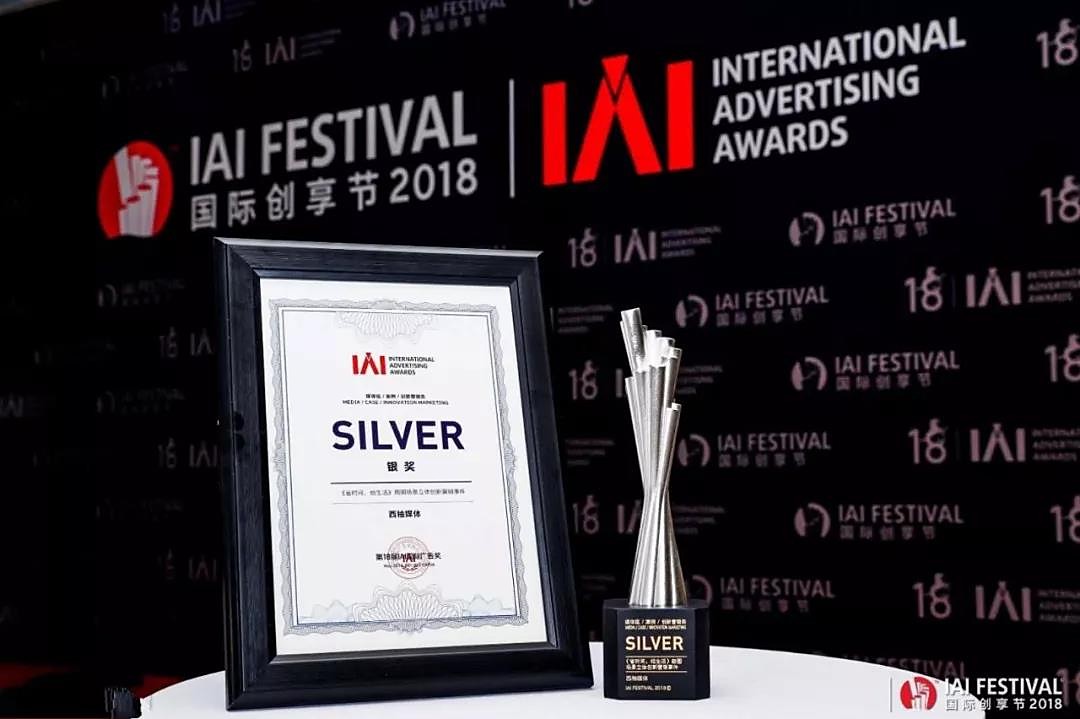 IAI 国际广告奖获奖证书